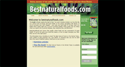 Desktop Screenshot of bestnaturalfoods.com